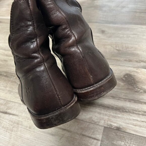 Frye Paige Tall Leather Riding Boots Chocolate Brown Women’s Size 8.5 - Picture 8 of 14